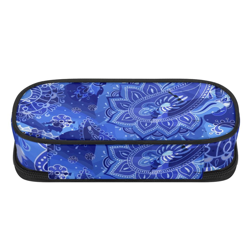 Pencil Bag Roomy Interior 300D Polyester Smooth Zipper with Mesh Pocket Removable Divider and Pen Slots for School and Study
