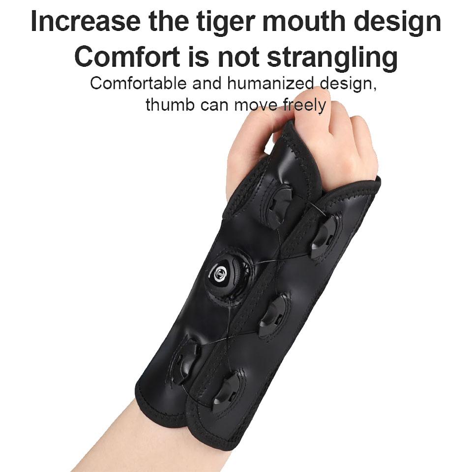 Adjustable Knob Wrist Guard with Steel Plate Detachable Tendon Sheath for Pressure Protection Unisex Men Women