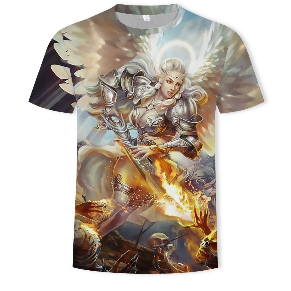 Summer Round Neck T-shirt Men's Game IP Short Sleeve Women Teenager Clothes Quick-drying Top