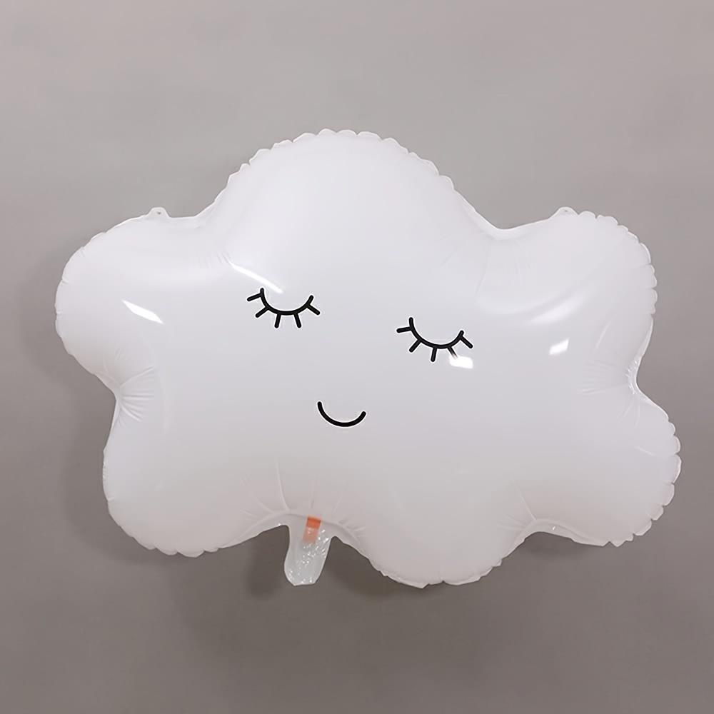 5Pcs 30inch White Cloud Balloons Cloud-Shaped Aluminum Foil Polyester Film Balloons for Gift Giving Cloud Theme Party Birthday Decoration Supplies