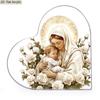 2D Flat Acrylic Christmas Desktop Decoration, Jesus & Virgin Mary Design, Suitable for wall decoration, porch, room, villa, accents Home, Hallway, or