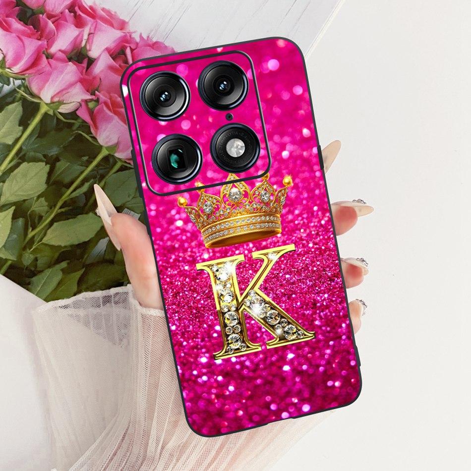 For Motorola Signature 2026 Crown Letter Phone Case For Motorola Signature XT2603-2 Black Silicone Soft Cases Bumpers