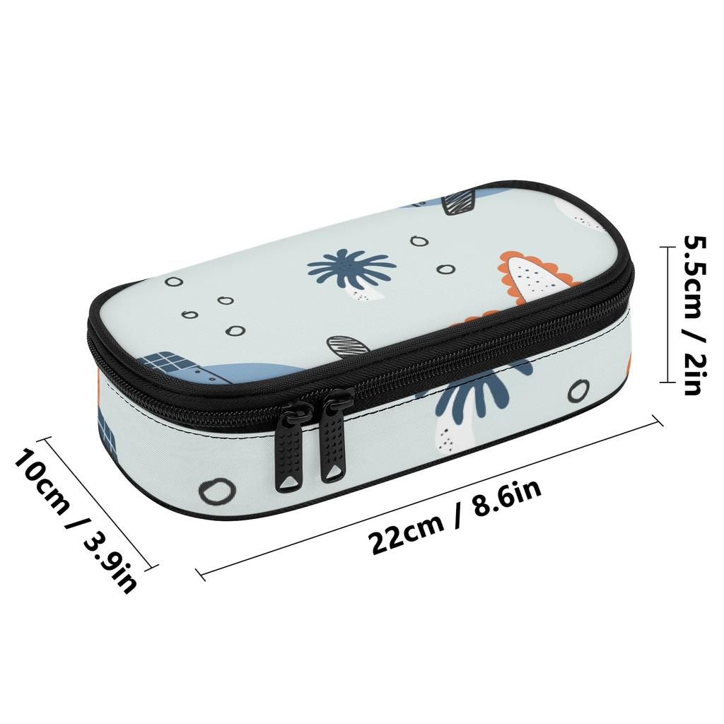 Pen Case Practical Strong Polyester Fabric Zipper Closure with Main Pocket Mesh Layer and Removable Pen Divider for Students