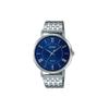 STANDARD Series Fashionable, Simple and Exquisite Blue Men's Watch, Three-fold Buckle, 50 Meters Waterproof, Quartz Movement, MTP-B110D-2AV