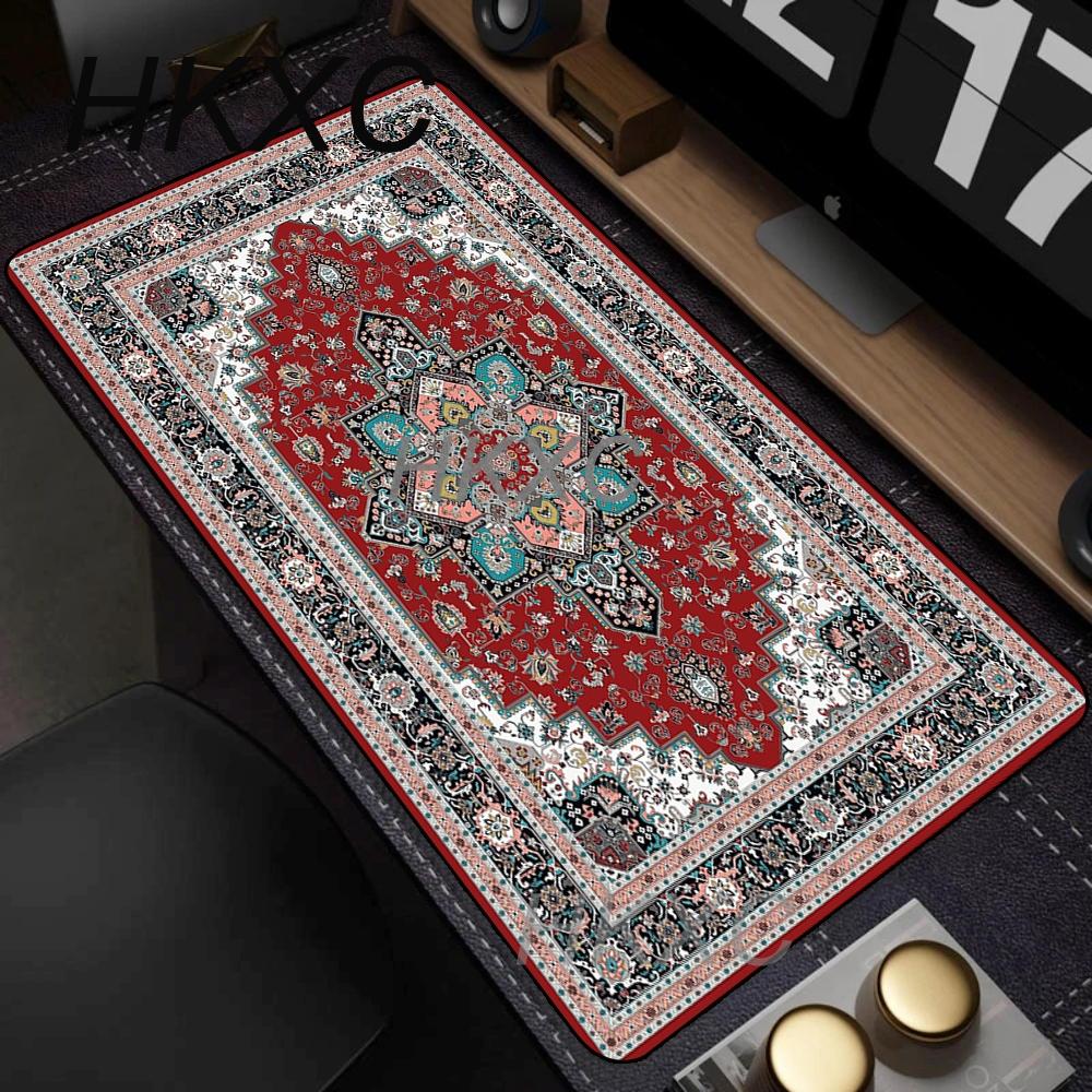 Mouse Pad Persian Carpet Computer Laptop Mouse Pads Office Big Desk Mats Washable Non-Slip Rubber Desk Carpet Gaming Mat Playmat