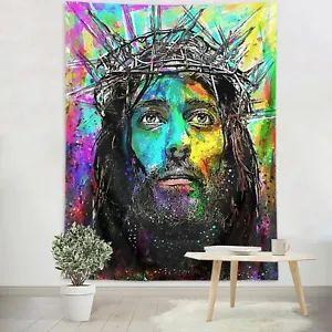 Tapestry Jesus Christian Faith 75x100 чёрный