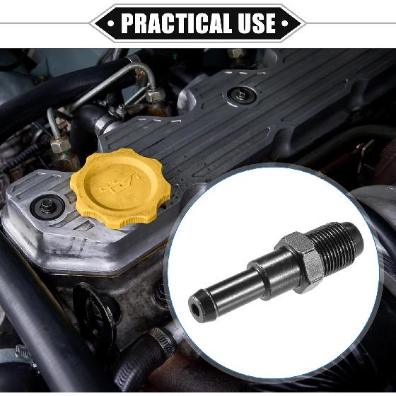 PCV Valve Compatible for Toyota RAV4 2009-2018 for Toyota Venza 2009-2015, Durable Metal Black Exhaust Positive Crankcase Ventilation Valve Fittings