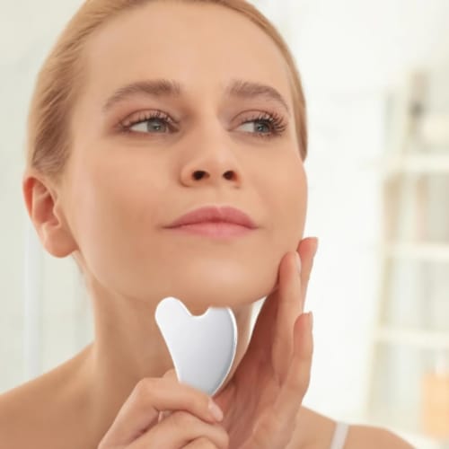 YOSHICA Gua Sha Lift-Up Massager, High-Purity Terahertz, for Face, Body, and Scalp Massage, Skin Care, Home Beauty Treatment, Acupressure Effect, Full