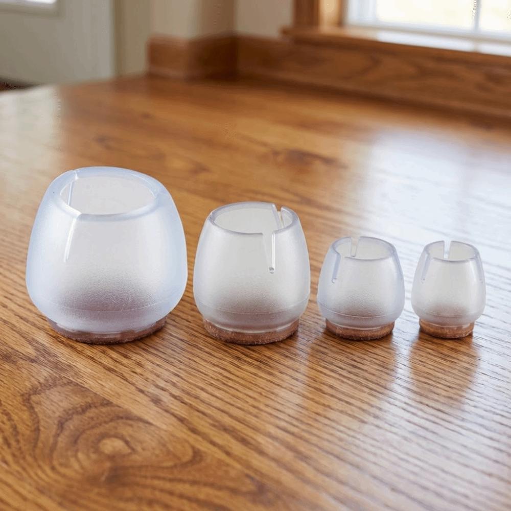 16pcs/bag Thickened Chair Leg Caps Non-Falling Table Feet Protectors Floor Scratch Reduction