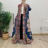 Autumn Women's Casual Long Sleeve Print Dress with Elastic Waist and Large Swing Skirt