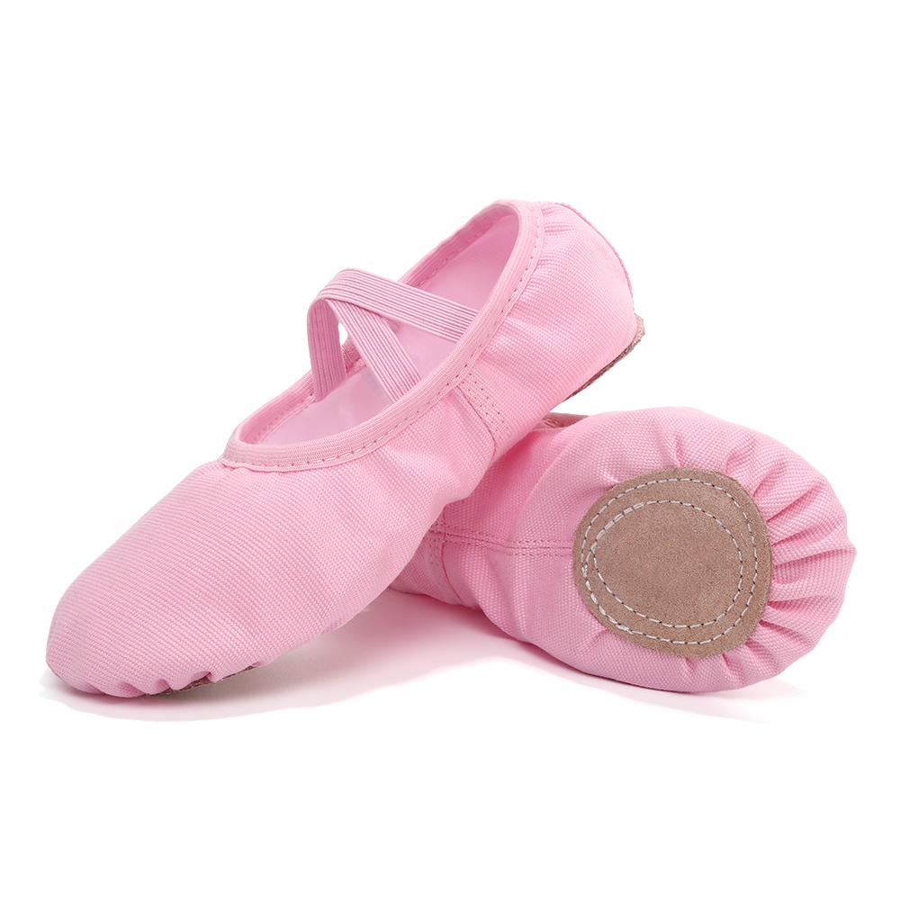 Women/Girls' Ballet Shoes Canvas Flat Split Soft Sole Dance Slippers Adult Gymnastics Belly Yoga Ballerina Training Shoes