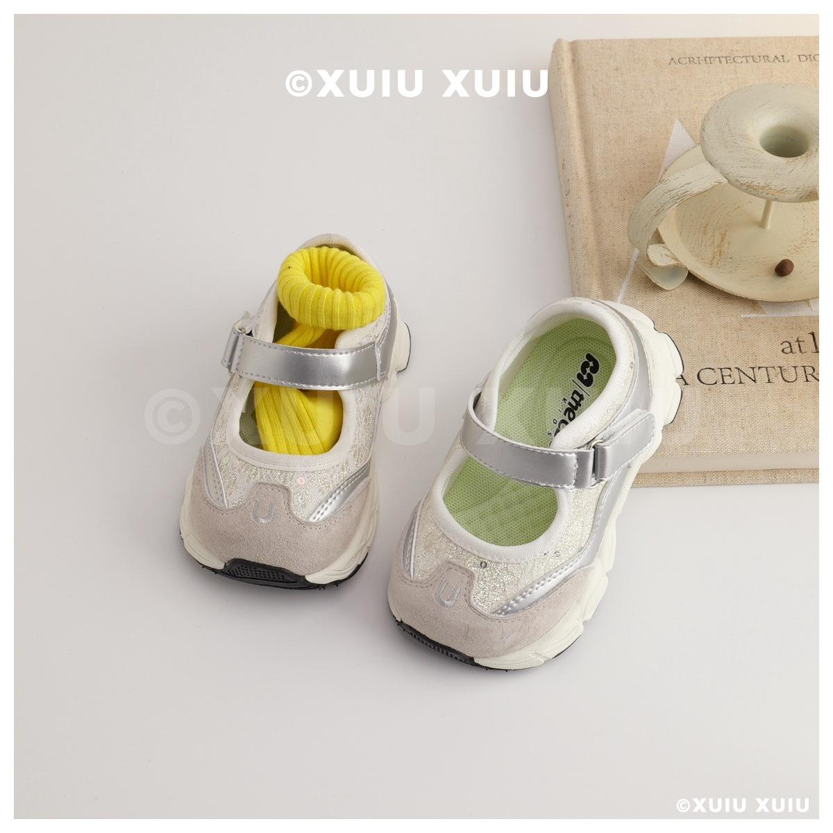 

XSHX Functional Sandals Girls Princess Sandals Spring and Summer Shallow Mouth Flickering Slow Shock Bottom [Wenzhou Shoes] 25 серебряный серый