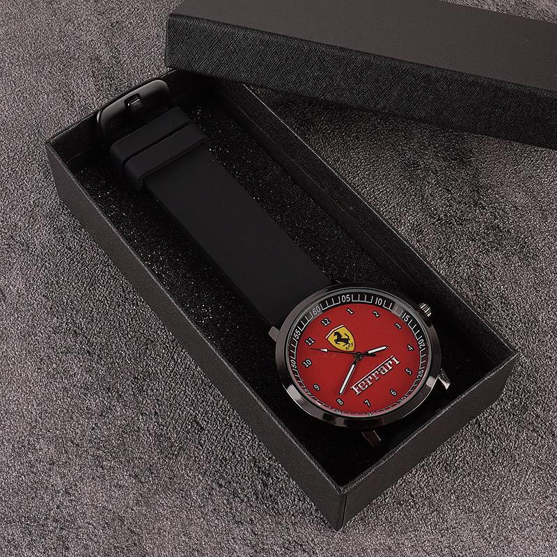 Fashion Quartz Student Watch Car Emblem Clock Waterproof For Student For Ferrari SP1 812 F40 F12TDF SF90 458 488 599 612 FF F12 JG7