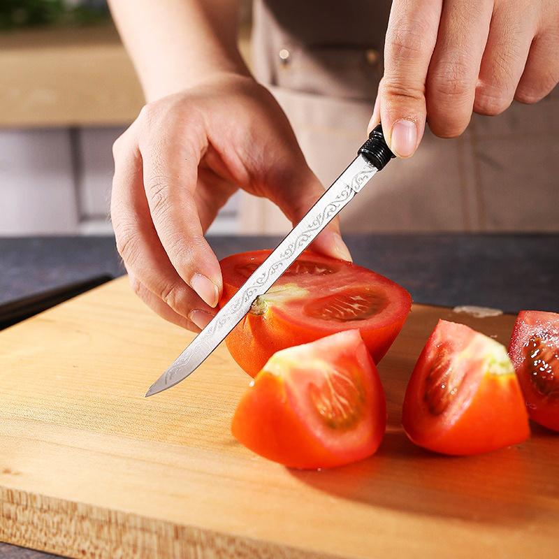 Ganzstahl-Bully-Stick, Obstmesser, Teemesser, Steakmesser, Outdoor-Camping-Werkzeug, Messer, Allzweckmesser, Kochzubehör für den Haushalt