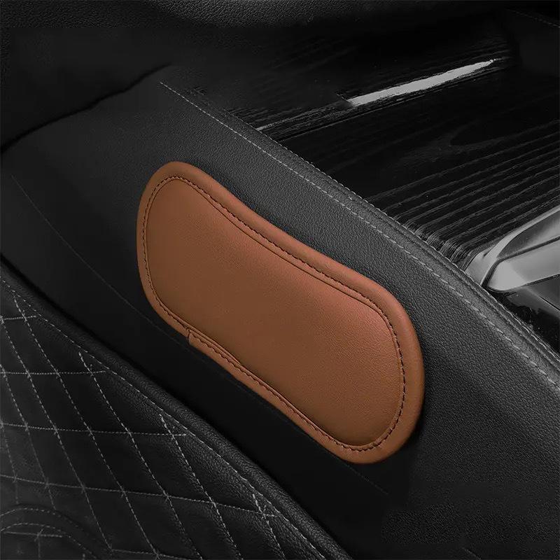 Leather Car Leg Cushion Elastic Memory Foam Knee Pad Car Pillow Cushion Armrest Pad Universal Thigh Support Accessories