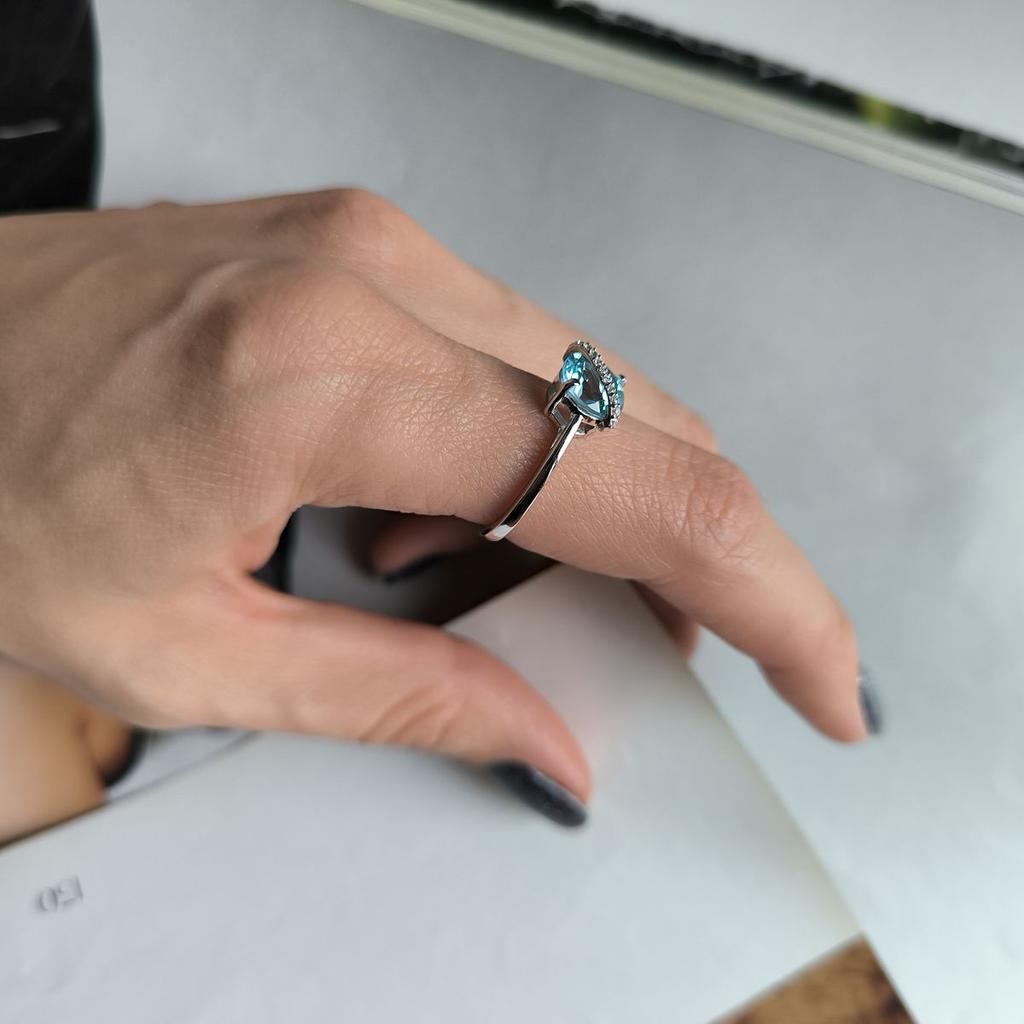 Silver Ring with Natural Topaz 2.374ct, Product Weight 2.44g (2179634)