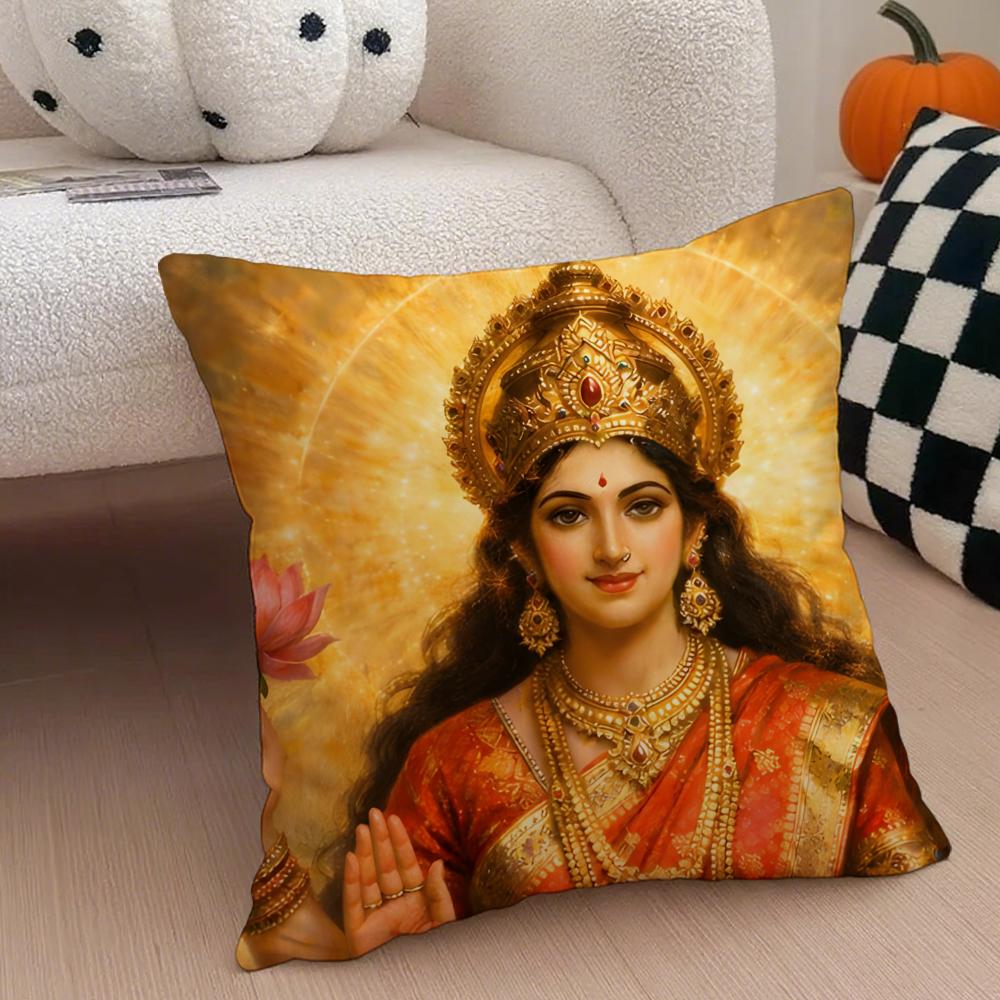 Classical traditional LLakshmi Cushion Cover Throw Pillow Cover Hidden Button Durable Polyester Chair Cushion