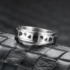 Vintage Star Stainless Steel Rotating Ring Anti Stress Man Worry Stress Relief Anxiety Relaxing Metal Rock Band Ring Anillo