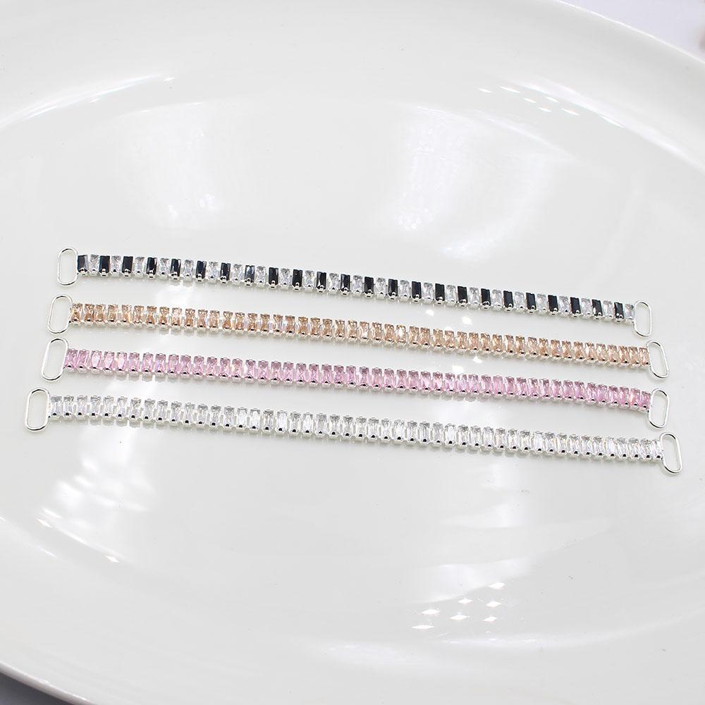 2026 new 10 pieces 12 * 165mm multi-color long zircon bikini connecting buckle metal chain swimsuit decoration