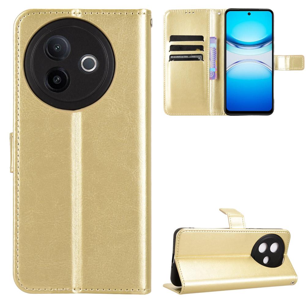 

Для vivo Y39 5G Чохол зі Шкіри PU зі Ремінцем Текстура Crazy Horse Гаманець-Чохол для Телефона C