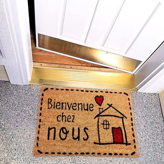 Tapis d'entrée - KOKO DOORMATS - Bienvenus chez nous - 60x40 cm - Antidérapant - Moderne