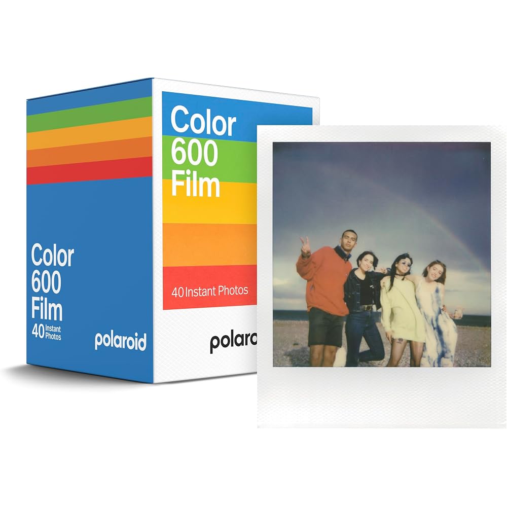 Polaroid Instant Film Color film for 600 – x40 film pack (40 sheets) with white frame (6013)