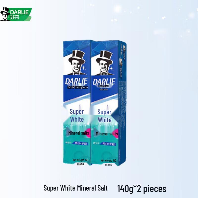 

Darlie Ultra White Toothpaste with Mineral Salt, Baking Soda & Bamboo Charcoal, 2x140g