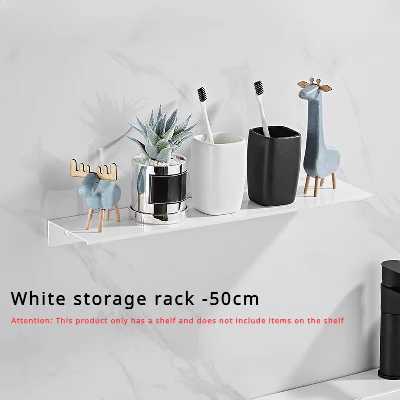 Aluminum alloy storage rack, minimalist style, no drilling, living room, kitchen, bathroom, wall mounted storage rack