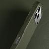 For iPhone 17 Pro Case Compatible with MagSafe Litchi Texture Genuine Cow Leather + PC Phone Cover