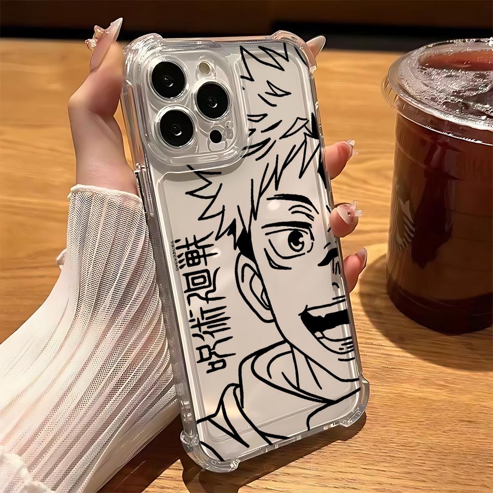 

Чехол для телефона Аниме Jujutsu Kaisen Годжо для Samsung NOTE 20 S25 S24 S23 S22 S21 S20 FE Plus Ultra 5G Прозрачный противоударный чехол Samsung S23 FE