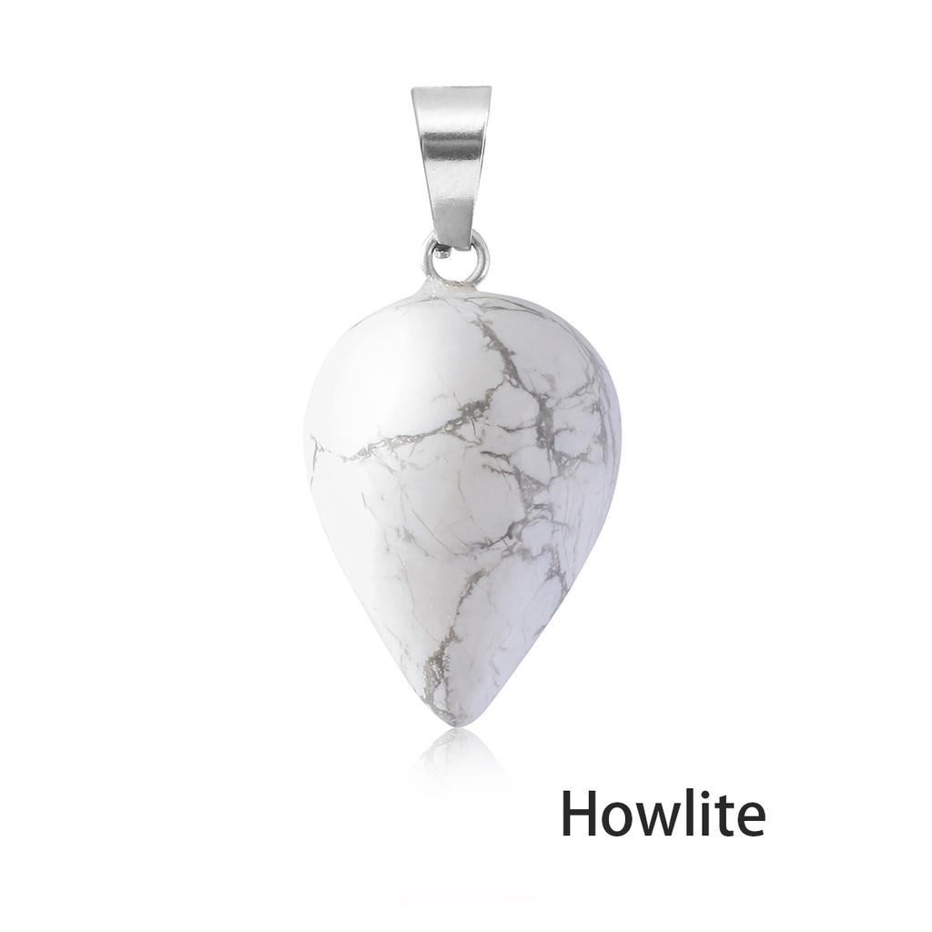 Natural Semi-Precious Gemstone Water Tears Drop Shape Pendant Healing Drop Pendant Charm Stone Necklace Pendant Jewelry