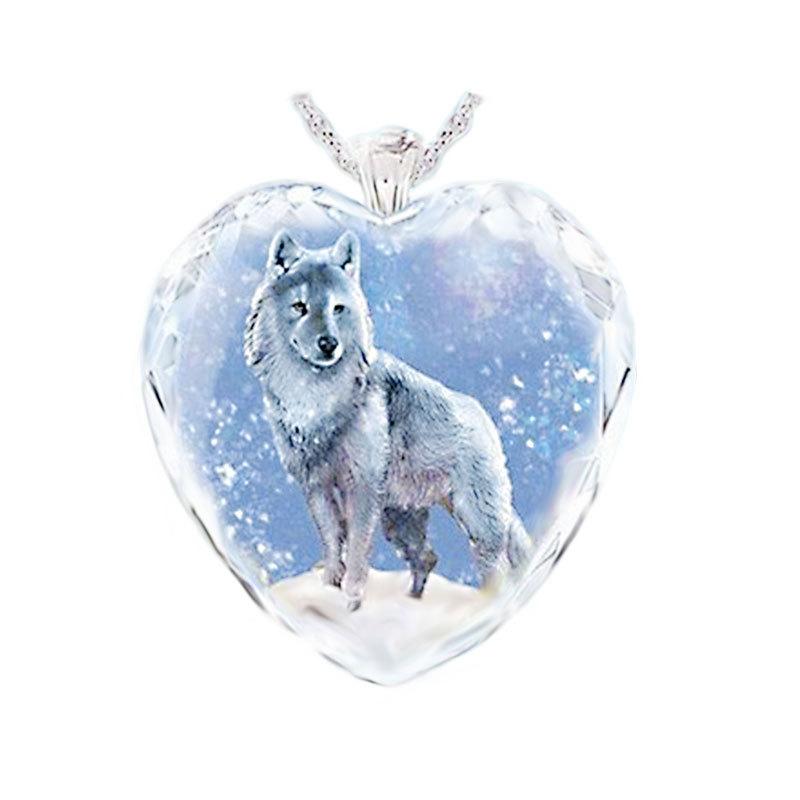 Yunjin wish новая серия кристальных ожерелий с волком, кулон-сердце с кристальным волком, специально для