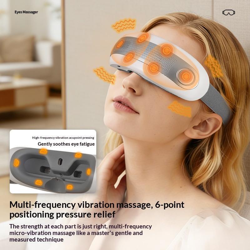 Mini Eye Massager 9 Modes MultiFrequency Vibration Promote Sleep Easy Carry for Business Trip Travel Portable Steam Atomization Alleviates Eye Fatigue