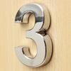 Digit Polished Number Sticker Plated Plate Pattern Nickel Sign Number Decal for Hotel