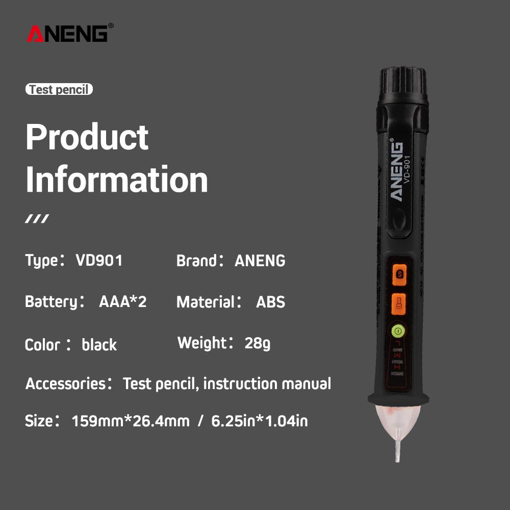 ANENG VD901 AC 12V-1000V Electrical Non Contact Voltage Detector Test Pen Probe Tester