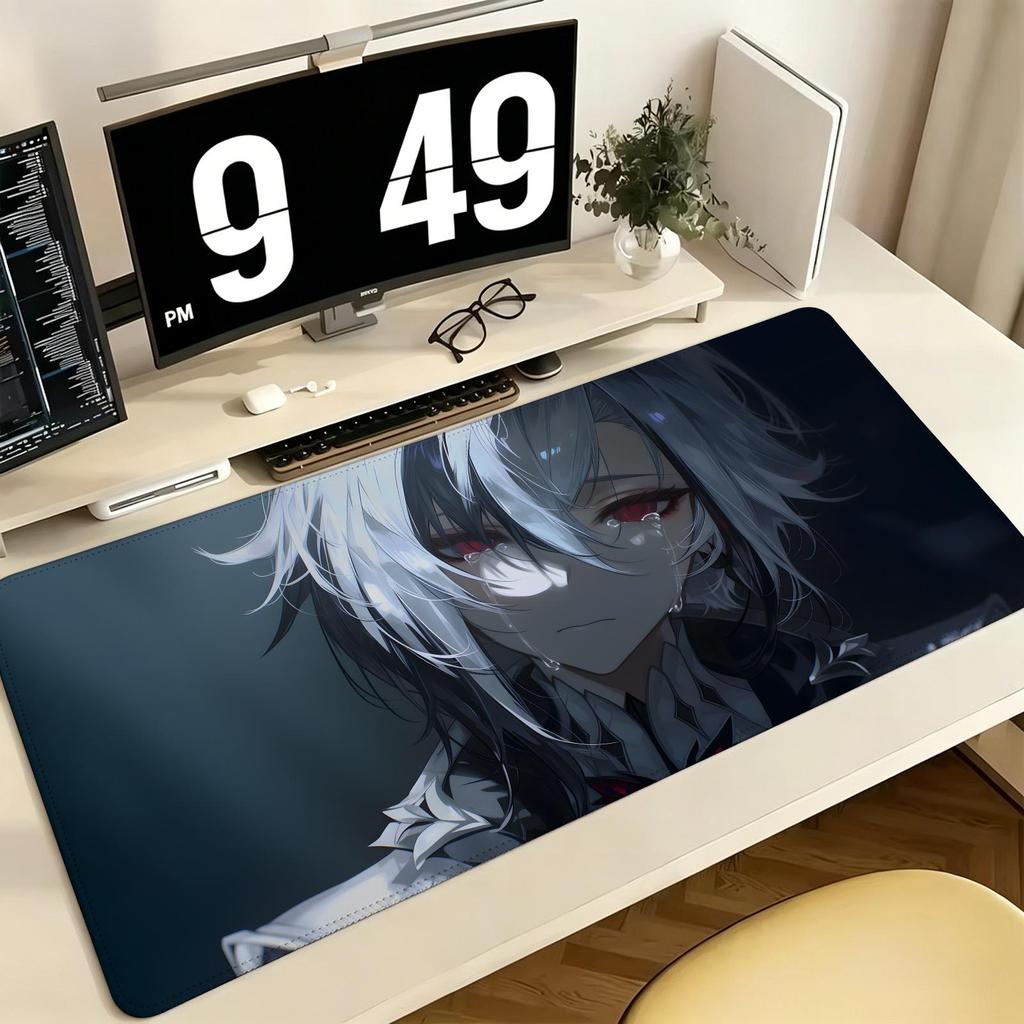Genshin Impact Arlecchino Pro ESports Gaming Mousepad Extra Large NonSlip Stitched Edge Keyboard Laptop Desk Mat For Pc Gamer