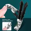 Durable Stainless Steel Toenail Clippers, Wide Jaw, Angled Head, Concave Blade, Classic Style Easy to use Nail Cutter