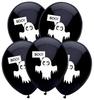 Balloons with Print Halloween Ghost Boo - 5 Pcs.