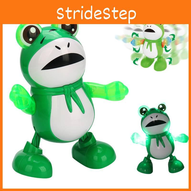 Popular Electric Dancing Frog Toy With Light And Sound Effects Wholesale For Street Vendors
