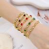 Gold-plated Heart Shape Crystal Cute Animal Bear Adjustable Bracelet Luxury for Women Girls New Fashion Party Jewelry Fine Gift