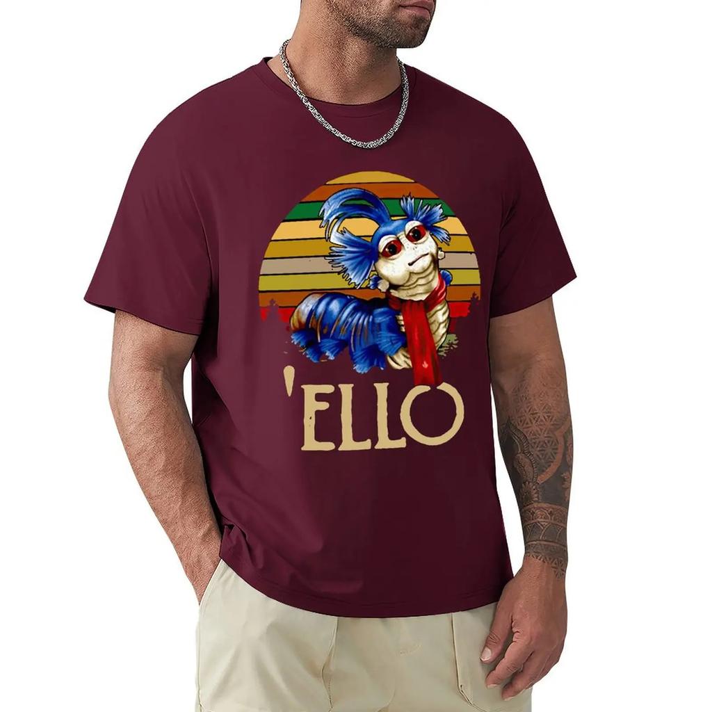 Grey Worm Ello Labyrinth Ello Vintage T Shirt Harajuku Short Sleeve T-shirt 100% Cotton Graphics Tshirt Tops