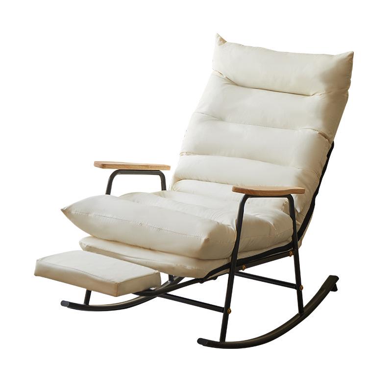 Adjustable Reclining Rocking Chair for Adults - Perfect for Balcony, Home Leisure, and Lounging.