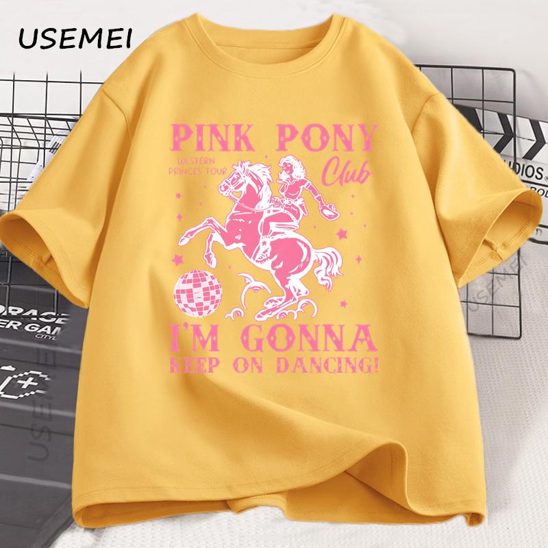 T-shirt Chappell Roan T-shirt Pink Pony Club T-shirt Midwest Princess Tour Groupe Concert Musique T-shirt Coton Manches Courtes T-shirt Vêtements