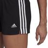 Dámské šortky - Adidas - Essentials Slim 3-Stripes - Černé - Polyester - Běžné