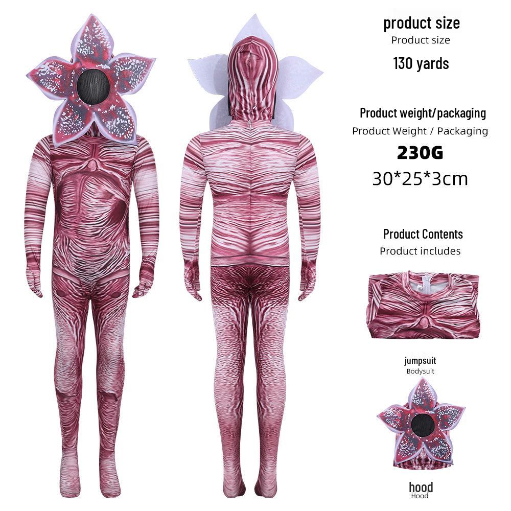 Zombie Party Man-Eating Flower Cosplay Costume - Knitted Halloween Jumpsuit