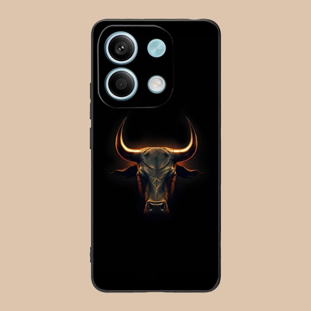 Bull Head Phone Case for POCO F8 F7 F6 F5 F4 F3 F2 Pro GT C75 C71 C65 C61 C40 Pro Ultra Soft TPU Shockproof Cover