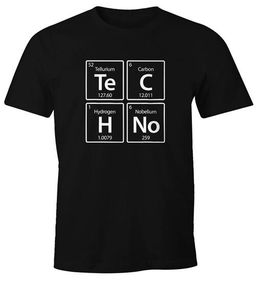 Herren T-Shirt Spruch Logo Techno Fun Shirt Party Festival Techno Rave Top-