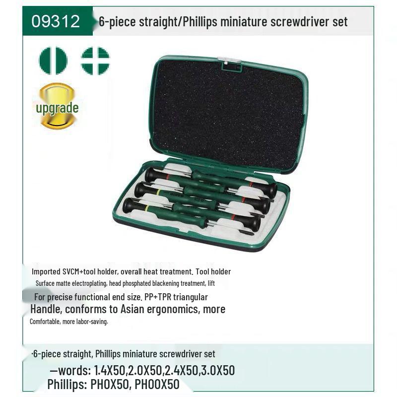 Набор мини-отверток SATA - Шлицевые и крестовые (Модели: 09314, 09315, 09316, 09317)