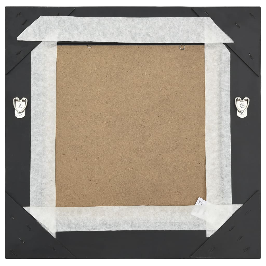 Baroque Style Wall Mirror 40x40 cm Black