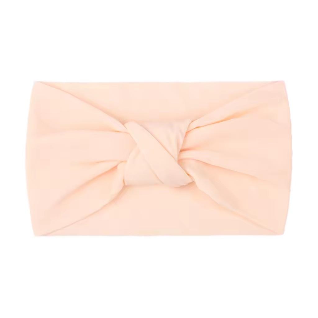 Unisex dětská čelenka s uzlem/Nylonový turban 13-24 měsíců Elastická omyvatelná ekologická pomůcka pro kojence a batolata